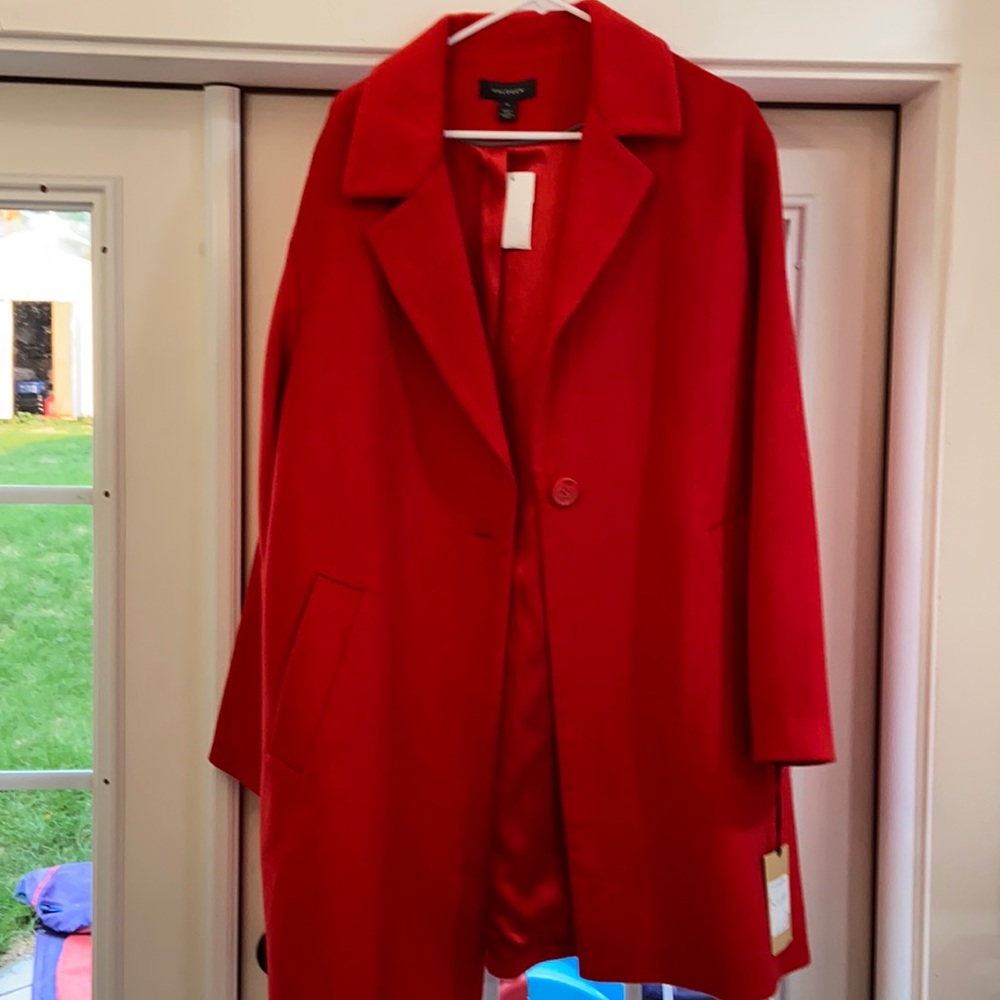 Women’s red dress coat
